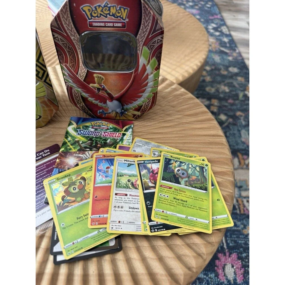 Pokémon Tins And Various Cards coins
